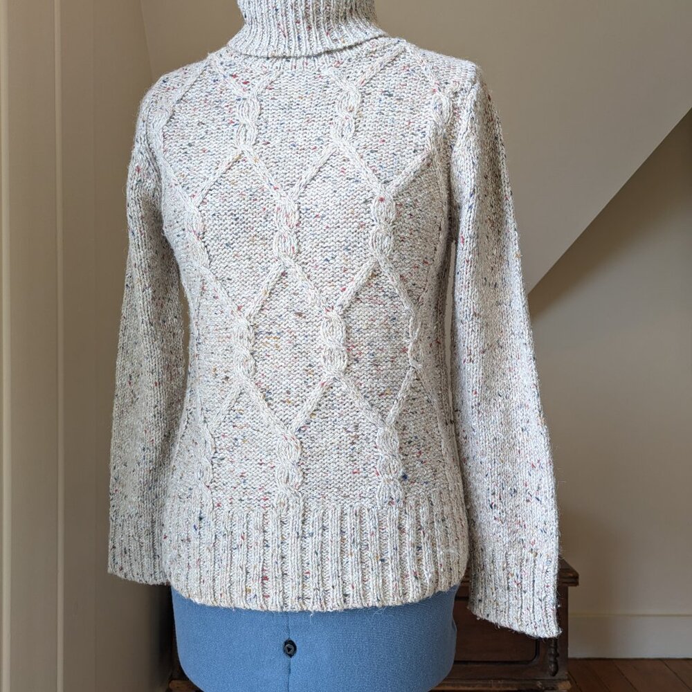 multi-colored turtle neck Wool blend sweater size S